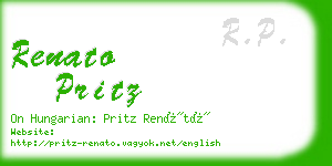 renato pritz business card